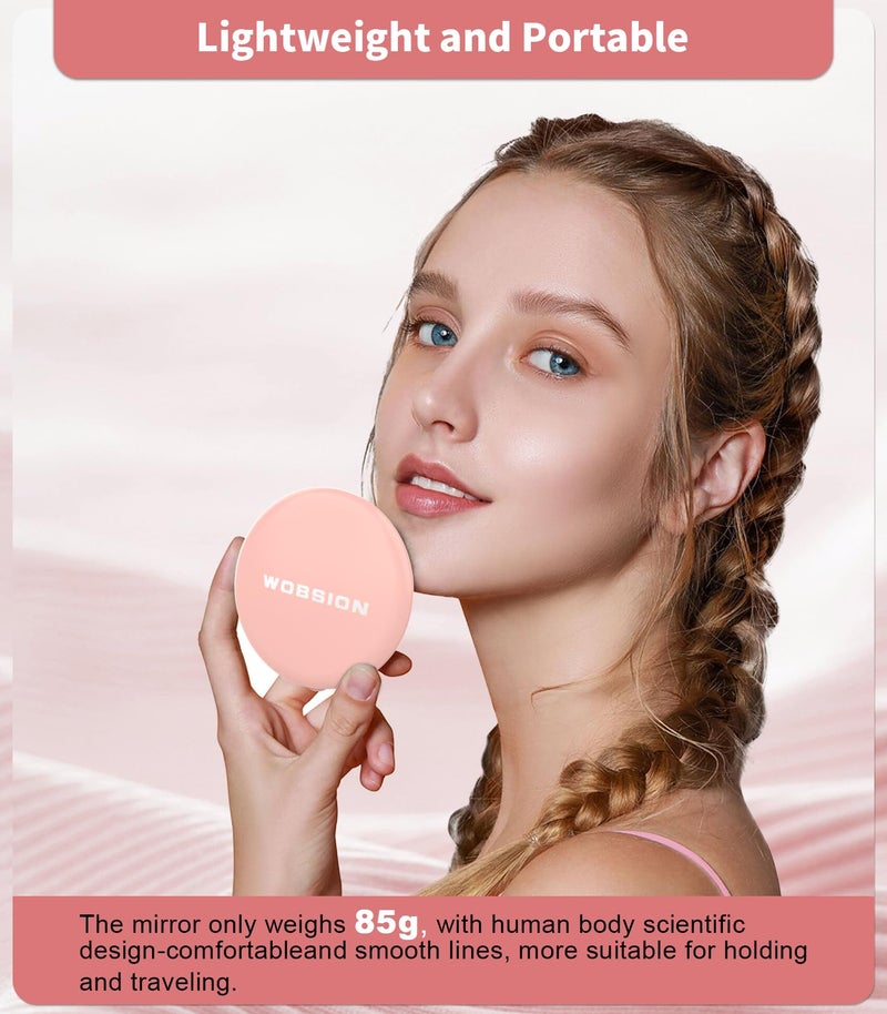 Wobsion Compact Travel Mirror - 1x/10x Magnification, Handheld 2-Sided, Perfect for Purses & Handbags - Image 4